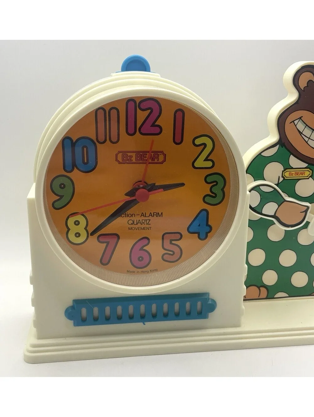 Vintage 1988 JANEX BZ Bear Wake Up My First Alarm Clock ~ Used